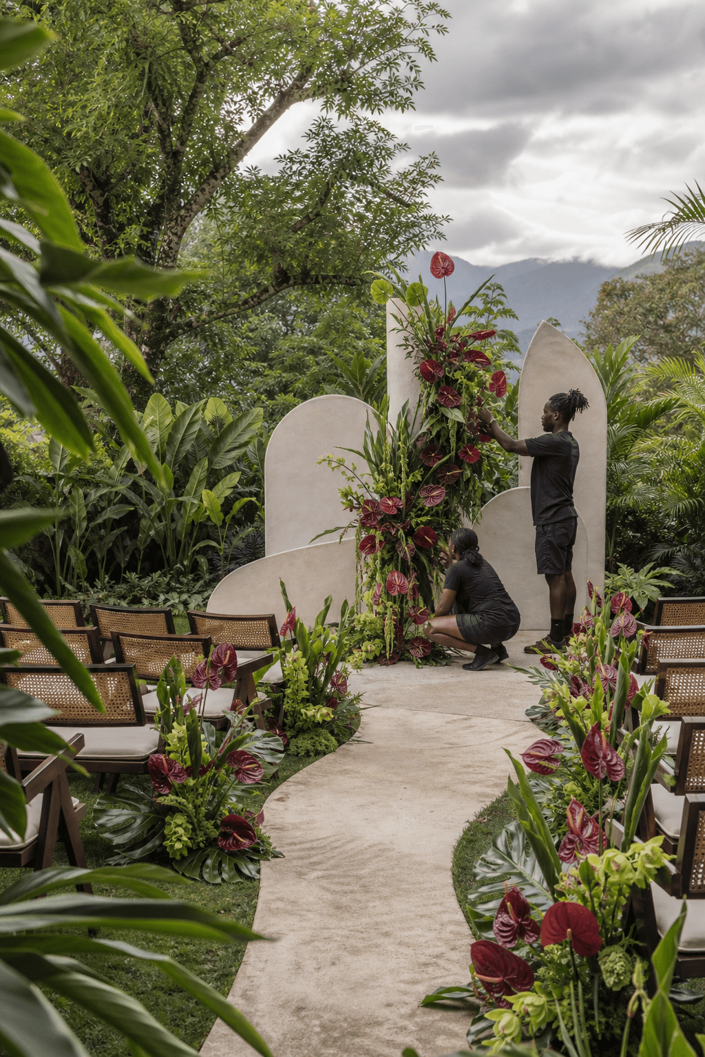 Editorial wedding ceremony installation